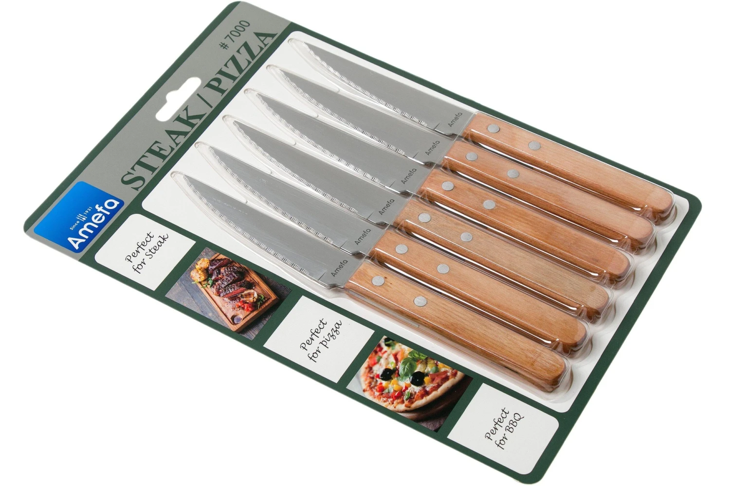 Amefa Pizza 7000 Seis Cuchillos Para Carne - Imagen 6