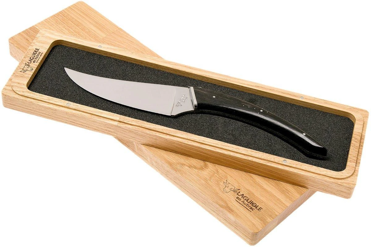 Laguiole En Aubrac Le Buron Cuchillo De Queso De Madera De ébano, KMF99EBI