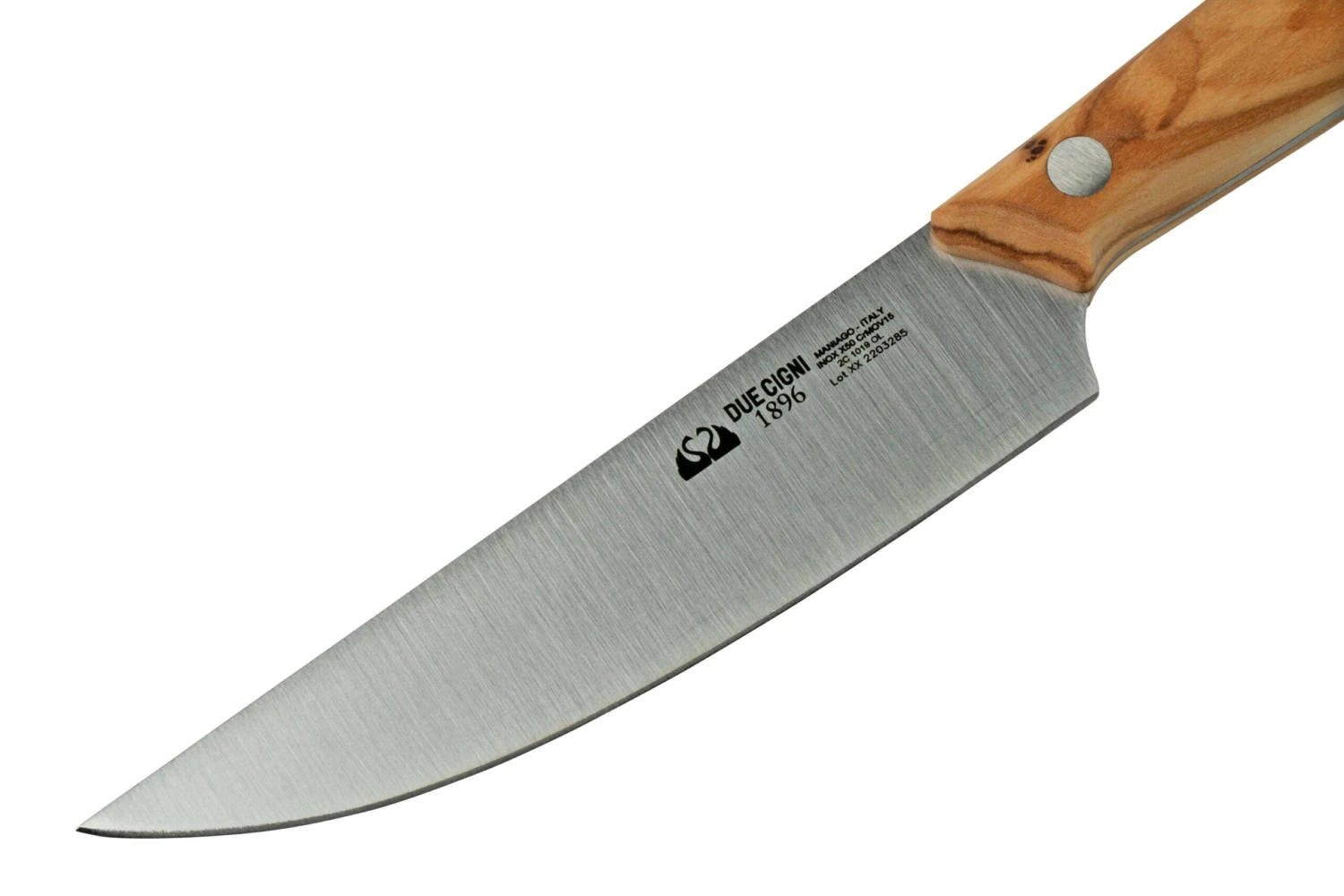 Due Cigni 1896 America DG2C1019OLSET6, Juego De Cuchillos Para Carne De 6 Piezas, Madera De Olivo - Imagen 3