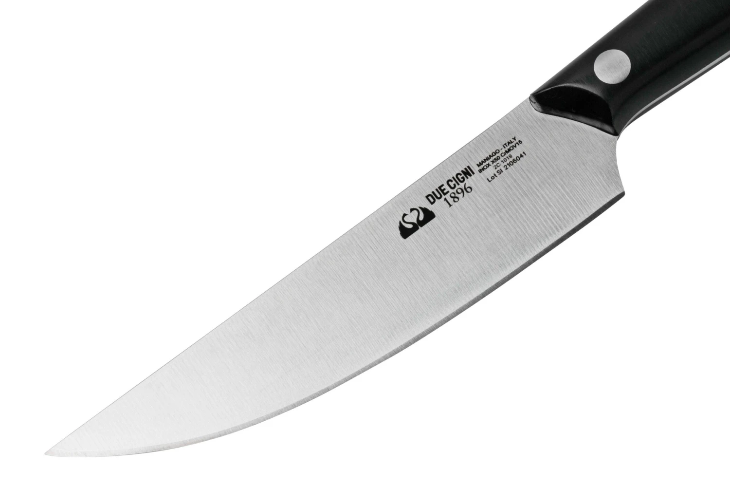 Due Cigni 1896 America 2C1019SET4, Juego De Cuchillos Para Carne De 4 Piezas, Negro - Imagen 3