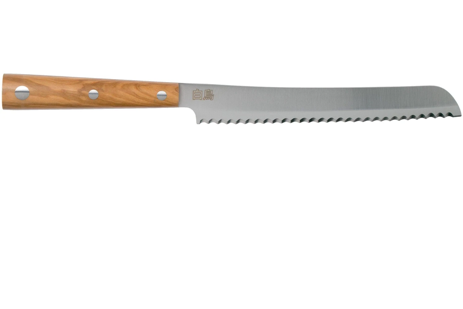 Due Cigni Hakucho Pankiri/ Cuchillo Para Pan 21 Cm, Madera De Olivo - Imagen 2