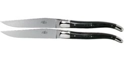 Forge De Laguiole T22MINBF Juego De Cuchillos Para Carne De Cuerno Pulido De 2 Piezas