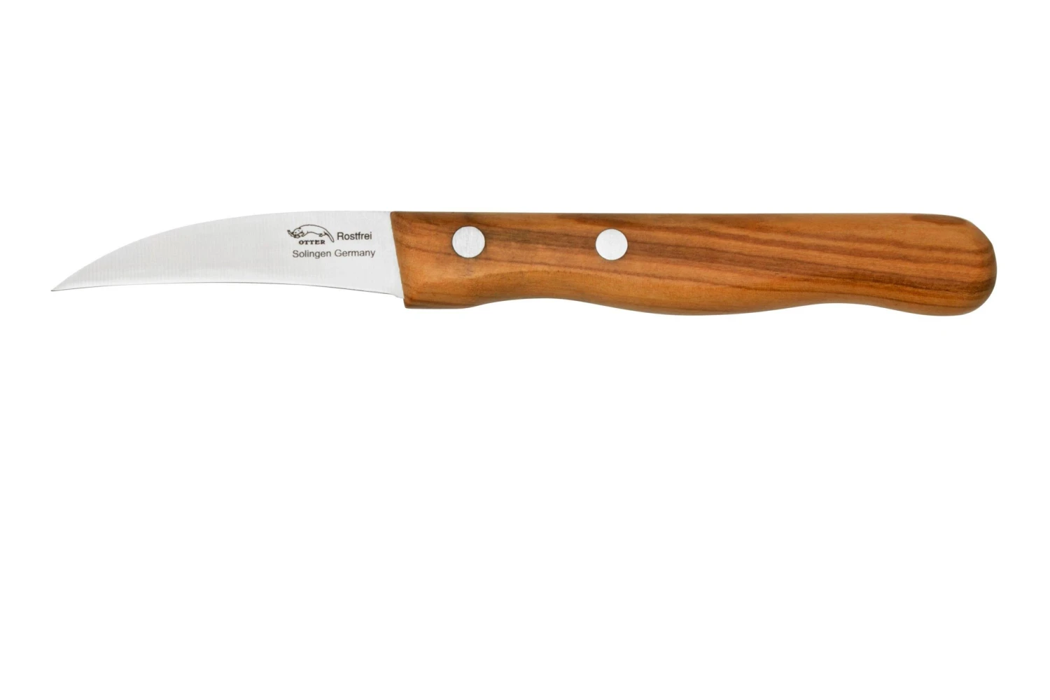Otter Paring Knife 1011 OL Curved Stainless Olive, Pelador