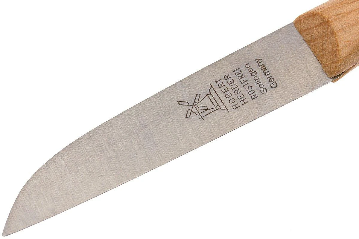 Robert Herder Cuchillo De Pelar Straight Classic, Madera De Haya Roja Acero Inoxidable, 6,5 Cm - Imagen 3