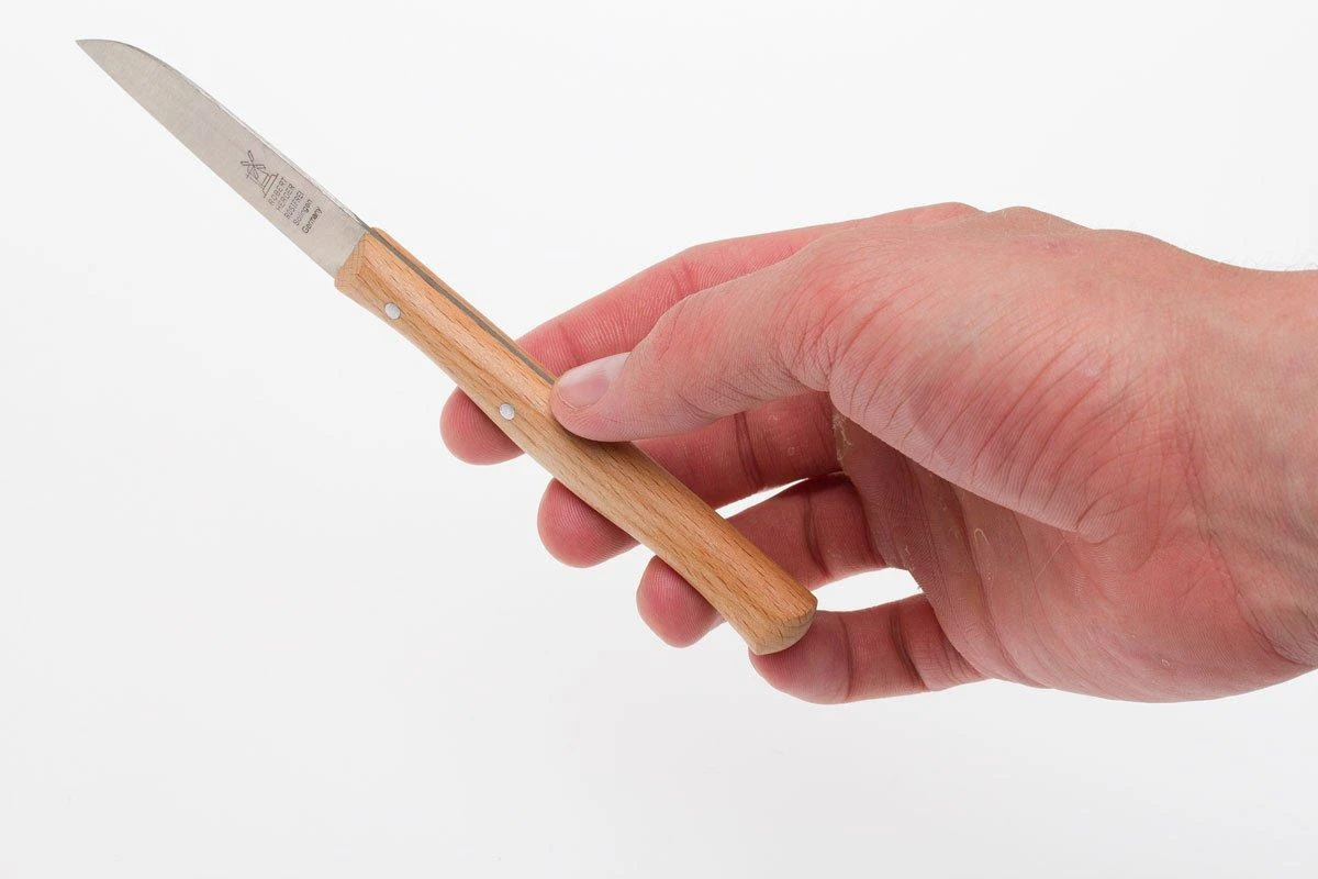 Robert Herder Cuchillo De Pelar Straight Classic, Madera De Haya Roja Acero Inoxidable, 6,5 Cm - Imagen 6