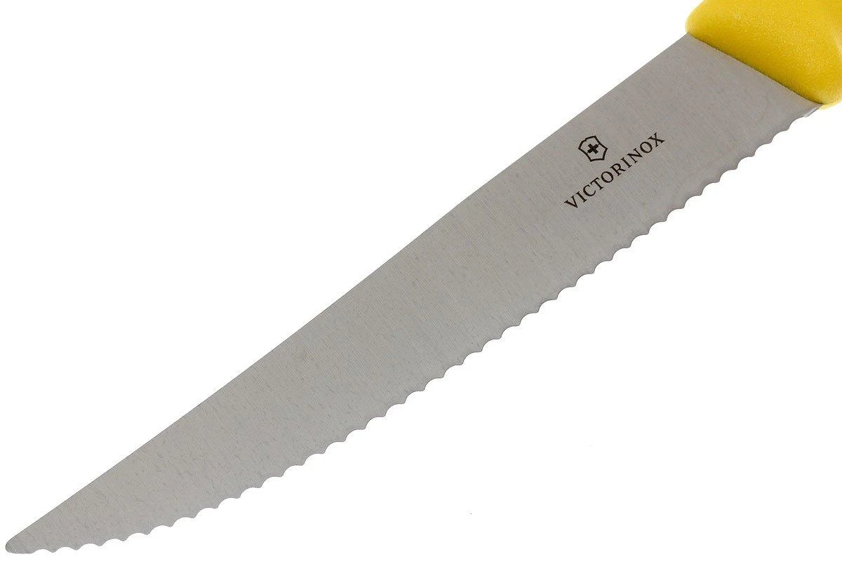 Victorinox SwissClassic Cuchillo Para Carne/-pizza Amarillo, Set De 2, 6.7936.12L8B - Imagen 2