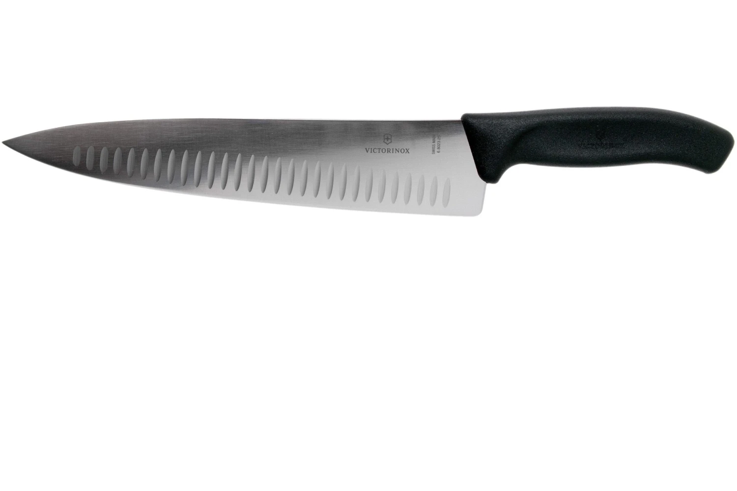 Victorinox SwissClassic 6.8023.25G Cuchillo Para Trinchar Con Hoyuelos 25 Cm, Negro