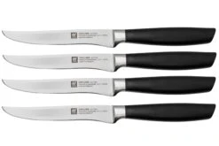 Zwilling All Star 1022589, Juego De 4 Cuchillos Para Carne, Negro